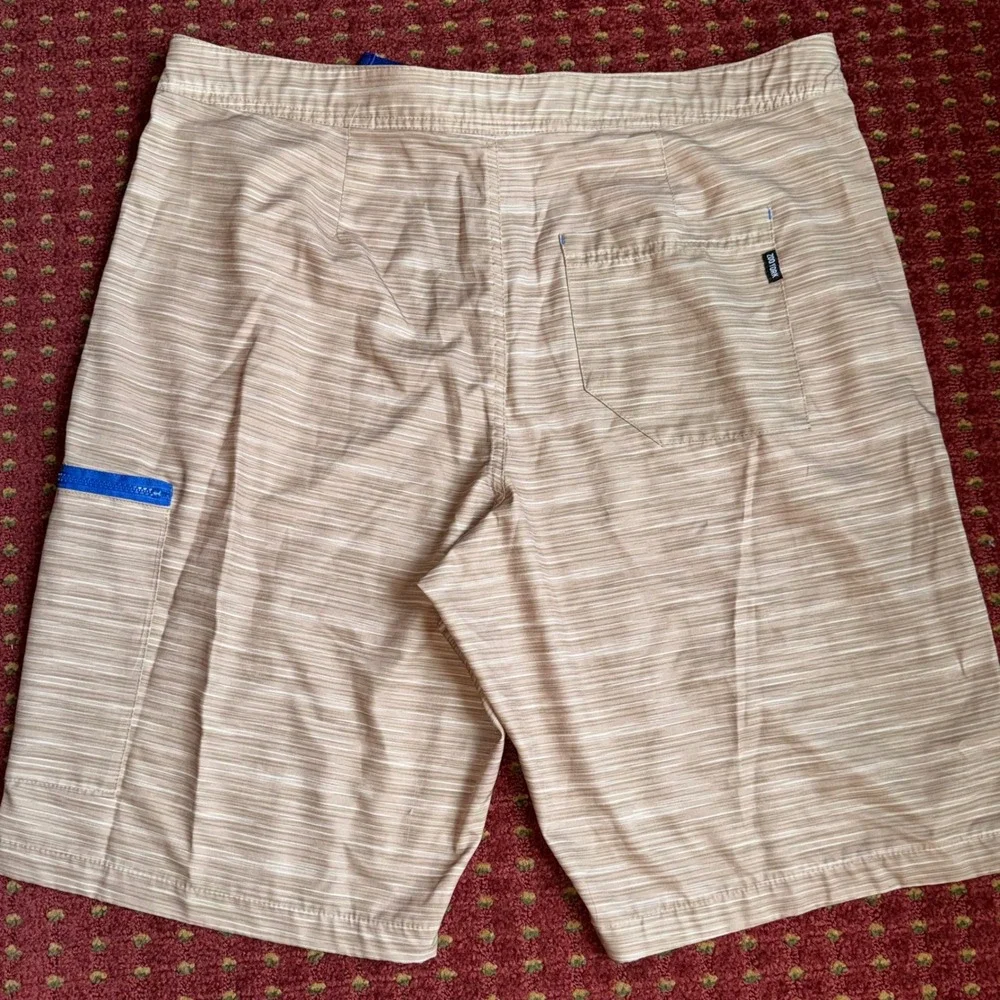 Zoo York Cargo Shorts Mens 40 Tan Space Dye Excellent Belted Skate Streetwear